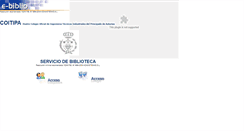 Desktop Screenshot of ebiblio.coitipa.es