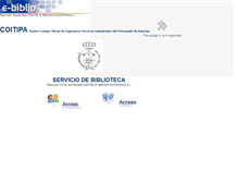 Tablet Screenshot of ebiblio.coitipa.es